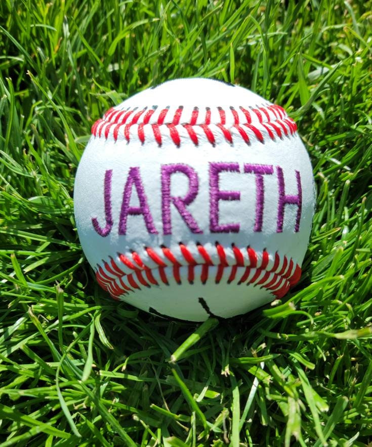 Personalized Baseball Fathers Day Gift Embroidered Baseball Senior Gift End of Season Gift Coach Gift Team Award Wedding Birth Announcement