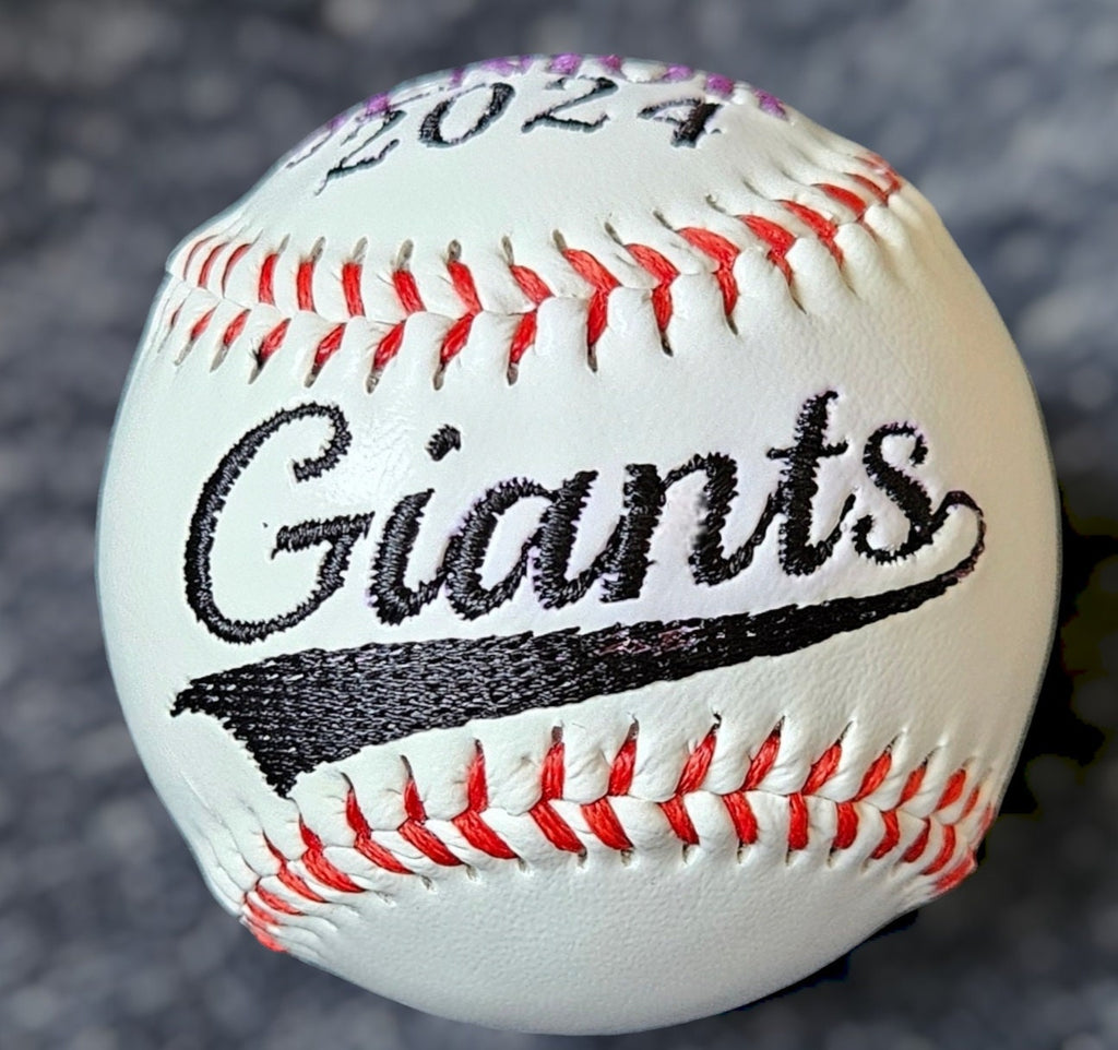 Personalized Baseball Fathers Day Gift Embroidered Baseball Senior Gift End of Season Gift Coach Gift Team Award Wedding Birth Announcement