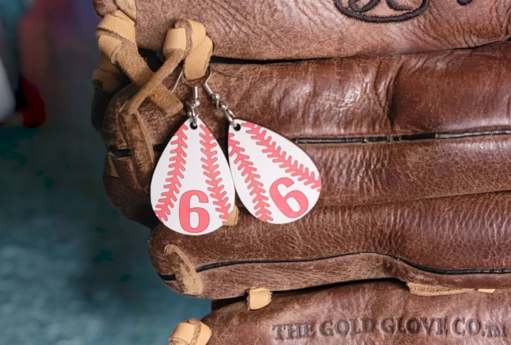Customized Baseball Number Earrings: Personalized Baseball Mom Gift