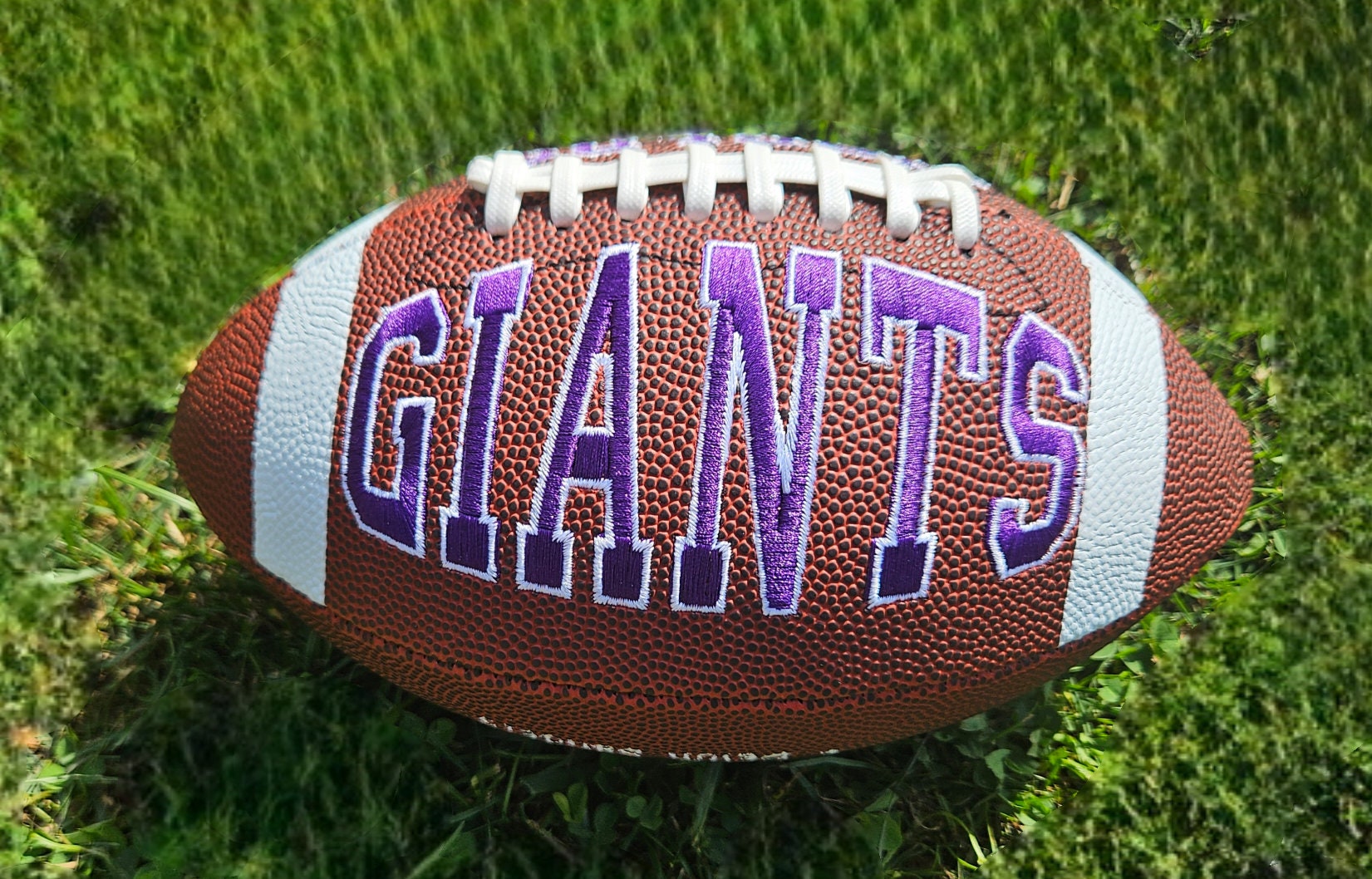 Personalized Embroidered Football Keepsake: Custom Football Gift
