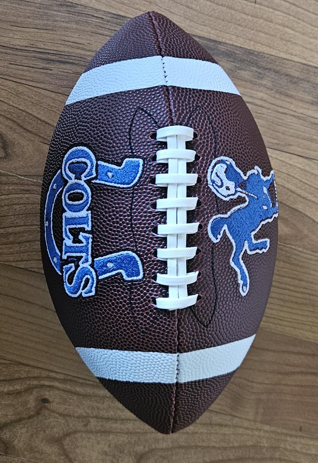 Personalized Embroidered Football Keepsake: Custom Football Gift