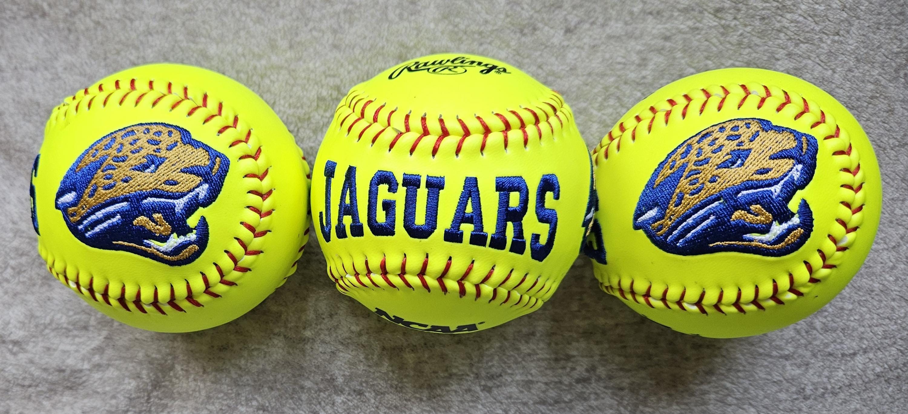 Personalized Embroidered Softball, Custom Team Gift