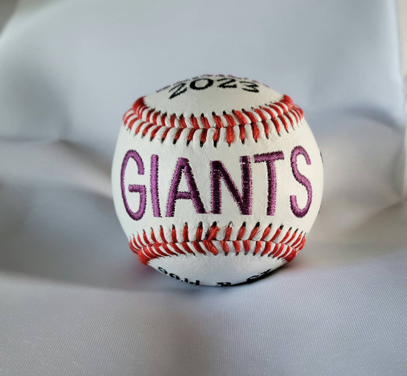Personalized Baseball Fathers Day Gift Embroidered Baseball Senior Gift End of Season Gift Coach Gift Team Award Wedding Birth Announcement
