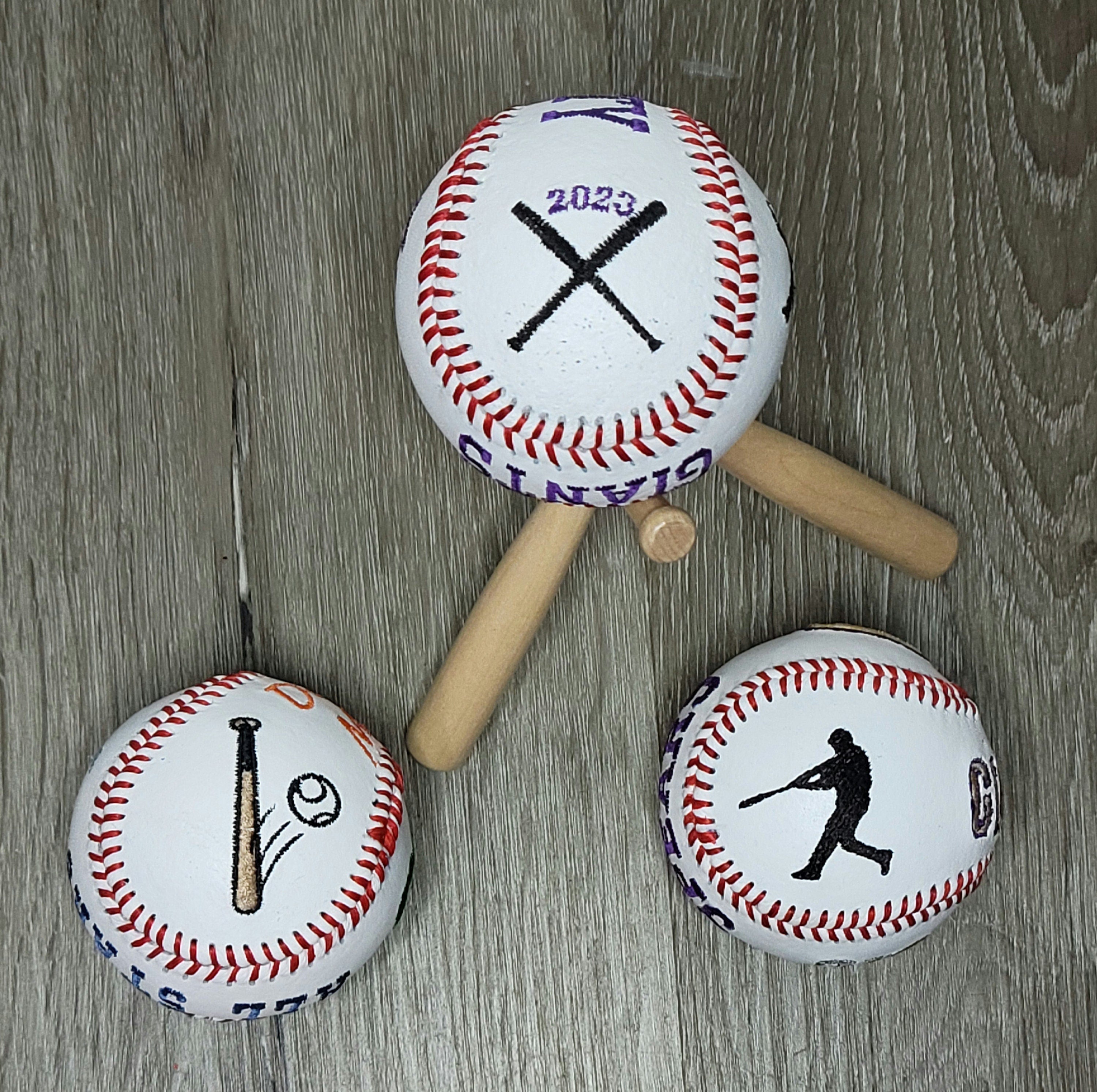Personalized Baseball Fathers Day Gift Embroidered Baseball Senior Gift End of Season Gift Coach Gift Team Award Wedding Birth Announcement