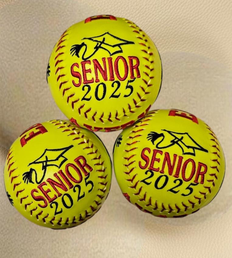 Personalized Embroidered Softball, Custom Team Gift