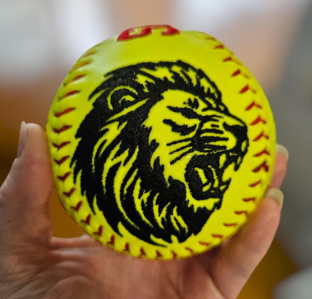 Personalized Embroidered Softball, Custom Team Gift