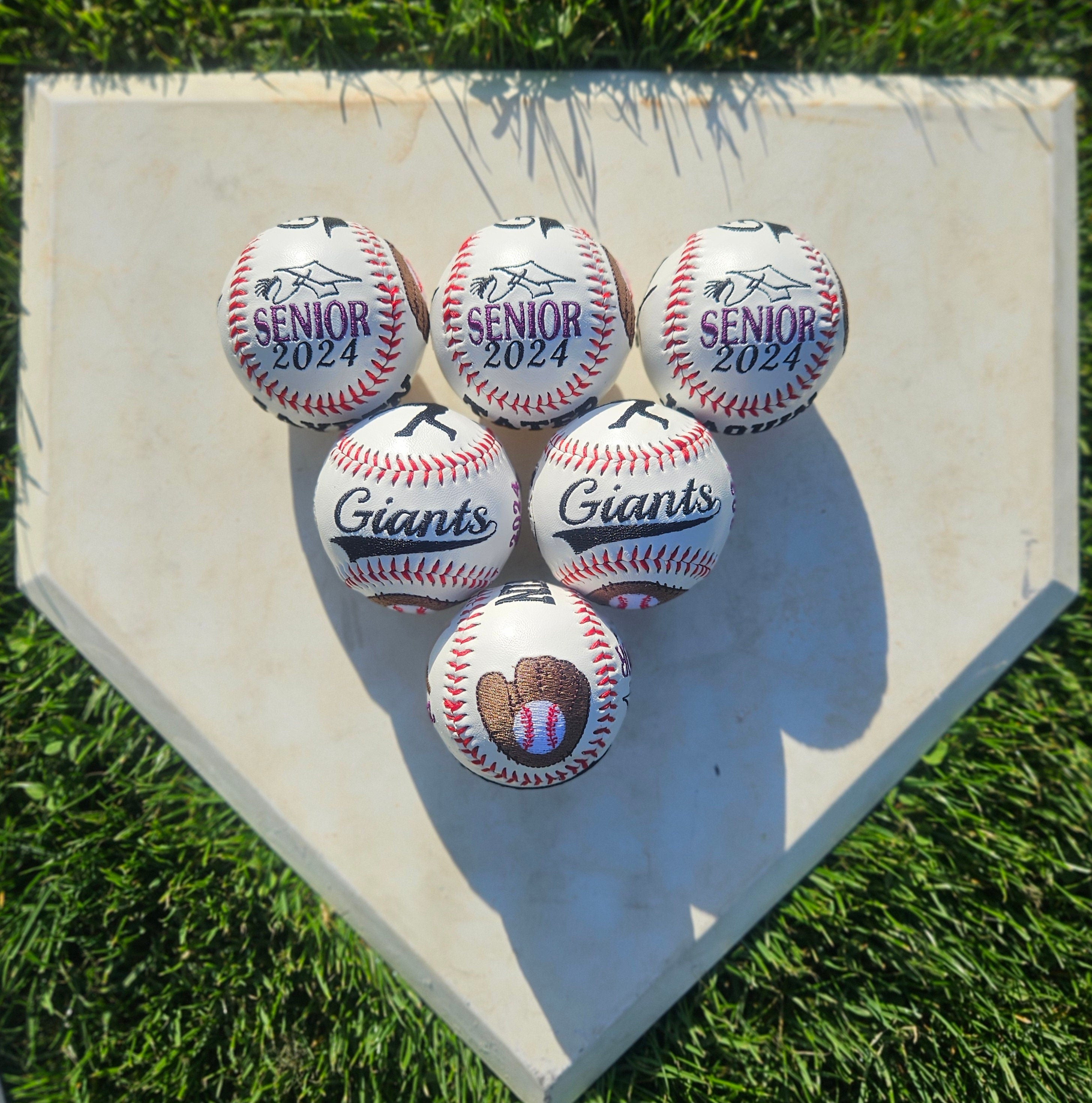 Personalized Baseball Fathers Day Gift Embroidered Baseball Senior Gift End of Season Gift Coach Gift Team Award Wedding Birth Announcement