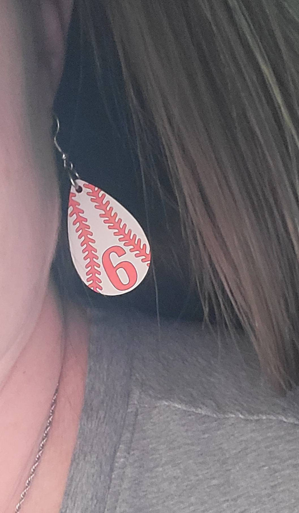 Customized Baseball Number Earrings: Personalized Baseball Mom Gift